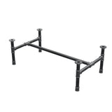 Couchtisch-Gestell, H-Form, Gusseisen und Stahl Ø 34 mm, 102 × 56 cm, Höhe 32 cm
