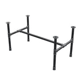 Couchtisch-Gestell, H-Form, Gusseisen und Stahl Ø 34 mm, 102 × 56 cm, Höhe 52 cm