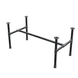 Couchtisch-Gestell, H-Form, Gusseisen und Stahl Ø 34 mm, 112 × 56 cm, Höhe 52 cm