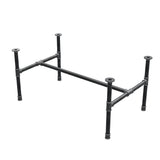 Couchtisch-Gestell, H-Form, Gusseisen und Stahl Ø 34 mm, 112 × 66 cm, Höhe 52 cm