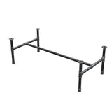 Couchtisch-Gestell, H-Form, Gusseisen und Stahl Ø 34 mm, 132 × 66 cm, Höhe 42 cm