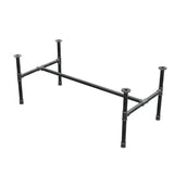 Couchtisch-Gestell, H-Form, Gusseisen und Stahl Ø 34 mm, 132 × 66 cm, Höhe 52 cm