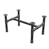 Couchtisch-Gestell, H-Form, Gusseisen und Stahl Ø 34 mm, 62 × 40 cm, Höhe 32 cm