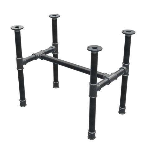 Couchtisch-Gestell, H-Form, Gusseisen und Stahl Ø 34 mm, 62 × 40 cm, Höhe 52 cm