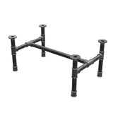 Couchtisch-Gestell, H-Form, Gusseisen und Stahl Ø 34 mm, 72 × 46 cm, Höhe 32 cm