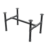 Couchtisch-Gestell, H-Form, Gusseisen und Stahl Ø 34 mm, 72 × 46 cm, Höhe 42 cm