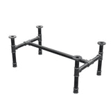 Couchtisch-Gestell, H-Form, Gusseisen und Stahl Ø 34 mm, 82 × 46 cm, Höhe 32 cm