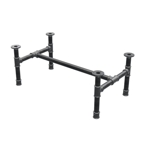 Couchtisch-Gestell, H-Form, Gusseisen und Stahl Ø 34 mm, 82 × 46 cm, Höhe 32 cm
