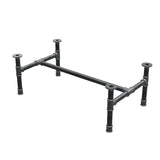 Couchtisch-Gestell, H-Form, Gusseisen und Stahl Ø 34 mm, 92 × 52 cm, Höhe 32 cm