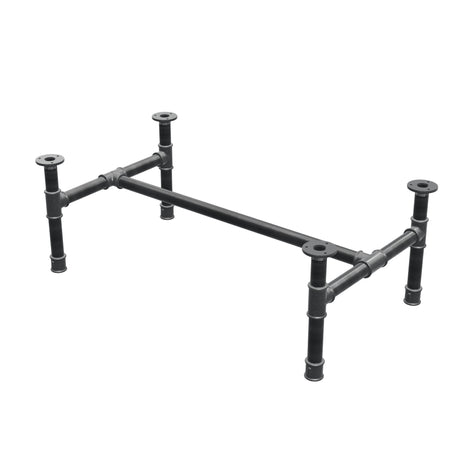 Couchtisch-Gestell, H-Form, Gusseisen und Stahl Ø 34 mm, 92 × 52 cm, Höhe 32 cm