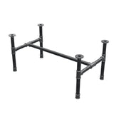 Couchtisch-Gestell, H-Form, Gusseisen und Stahl Ø 34 mm, 92 × 52 cm, Höhe 42 cm