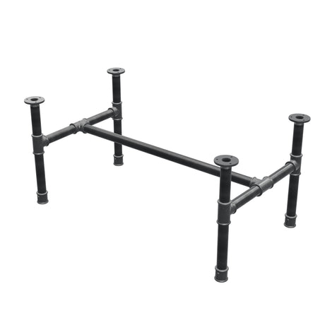 Couchtisch-Gestell, H-Form, Gusseisen und Stahl Ø 34 mm, 92 × 52 cm, Höhe 42 cm