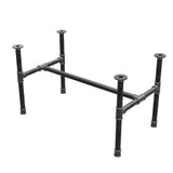 Couchtisch-Gestell, H-Form, Gusseisen und Stahl Ø 34 mm, 92 × 52 cm, Höhe 52 cm