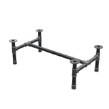 Couchtisch-Gestell, H-Form, Gusseisen und Stahl Ø 42 mm, 106 × 61 cm, Höhe 34 cm