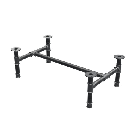 Couchtisch-Gestell, H-Form, Gusseisen und Stahl Ø 42 mm, 106 × 61 cm, Höhe 34 cm
