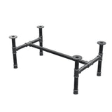 Couchtisch-Gestell, H-Form, Gusseisen und Stahl Ø 42 mm, 106 × 61 cm, Höhe 44 cm