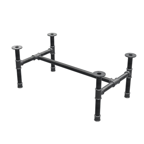 Couchtisch-Gestell, H-Form, Gusseisen und Stahl Ø 42 mm, 106 × 61 cm, Höhe 44 cm