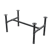 Couchtisch-Gestell, H-Form, Gusseisen und Stahl Ø 42 mm, 106 × 61 cm, Höhe 54 cm