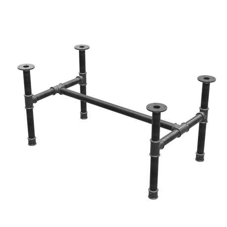 Couchtisch-Gestell, H-Form, Gusseisen und Stahl Ø 42 mm, 106 × 61 cm, Höhe 54 cm