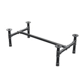 Couchtisch-Gestell, H-Form, Gusseisen und Stahl Ø 42 mm, 116 × 61 cm, Höhe 34 cm