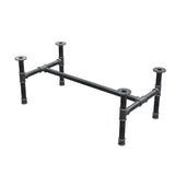 Couchtisch-Gestell, H-Form, Gusseisen und Stahl Ø 42 mm, 116 × 61 cm, Höhe 44 cm