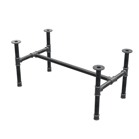 Couchtisch-Gestell, H-Form, Gusseisen und Stahl Ø 42 mm, 116 × 61 cm, Höhe 54 cm