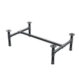 Couchtisch-Gestell, H-Form, Gusseisen und Stahl Ø 42 mm, 116 × 71 cm, Höhe 34 cm