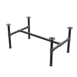 Couchtisch-Gestell, H-Form, Gusseisen und Stahl Ø 42 mm, 116 × 71 cm, Höhe 54 cm