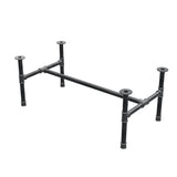 Couchtisch-Gestell, H-Form, Gusseisen und Stahl Ø 42 mm, 136 × 71 cm, Höhe 54 cm