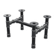 Couchtisch-Gestell, H-Form, Gusseisen und Stahl Ø 42 mm, 56 × 41 cm, Höhe 34 cm