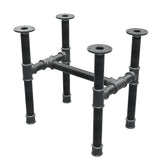 Couchtisch-Gestell, H-Form, Gusseisen und Stahl Ø 42 mm, 56 × 41 cm, Höhe 54 cm