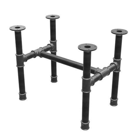 Couchtisch-Gestell, H-Form, Gusseisen und Stahl Ø 42 mm, 66 × 45 cm, Höhe 54 cm