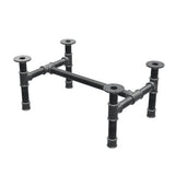 Couchtisch-Gestell, H-Form, Gusseisen und Stahl Ø 42 mm, 76 × 51 cm, Höhe 34 cm
