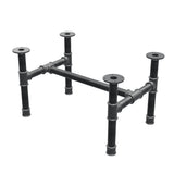 Couchtisch-Gestell, H-Form, Gusseisen und Stahl Ø 42 mm, 76 × 51 cm, Höhe 44 cm