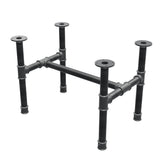 Couchtisch-Gestell, H-Form, Gusseisen und Stahl Ø 42 mm, 76 × 51 cm, Höhe 54 cm