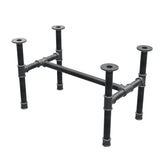 Couchtisch-Gestell, H-Form, Gusseisen und Stahl Ø 42 mm, 86 × 51 cm, Höhe 54 cm