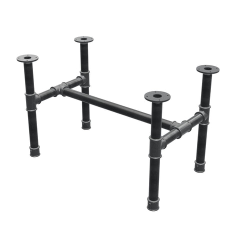 Couchtisch-Gestell, H-Form, Gusseisen und Stahl Ø 42 mm, 86 × 51 cm, Höhe 54 cm