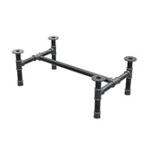 Couchtisch-Gestell, H-Form, Gusseisen und Stahl Ø 42 mm, 96 × 57 cm, Höhe 34 cm