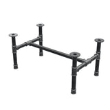 Couchtisch-Gestell, H-Form, Gusseisen und Stahl Ø 42 mm, 96 × 57 cm, Höhe 44 cm