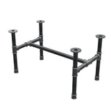 Couchtisch-Gestell, H-Form, Gusseisen und Stahl Ø 42 mm, 96 × 57 cm, Höhe 54 cm