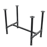 Esstisch-Gestell, H-Form, Gusseisen und Stahl Ø 42 mm, 96 × 57 cm, Höhe 74 cm