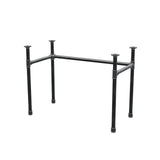 Schreibtisch-Gestell, U-Form, Gusseisen und Stahl Ø 34 mm, 102 × 52 cm, Höhe 72 cm