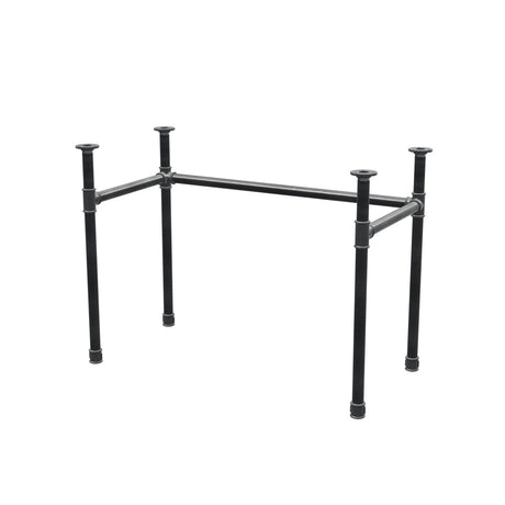 Schreibtisch-Gestell, U-Form, Gusseisen und Stahl Ø 34 mm, 102 × 52 cm, Höhe 72 cm