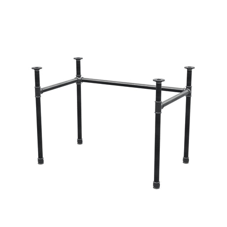 Schreibtisch-Gestell, U-Form, Gusseisen und Stahl Ø 34 mm, 102 × 62 cm, Höhe 72 cm