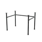 Schreibtisch-Gestell, U-Form, Gusseisen und Stahl Ø 34 mm, 102 × 72 cm, Höhe 72 cm