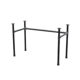 Schreibtisch-Gestell, U-Form, Gusseisen und Stahl Ø 34 mm, 112 × 52 cm, Höhe 72 cm