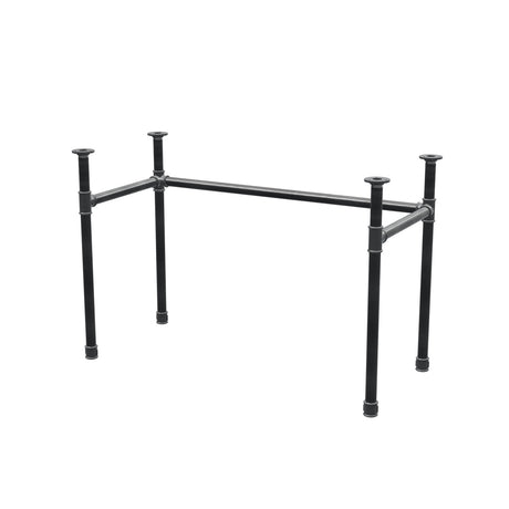 Schreibtisch-Gestell, U-Form, Gusseisen und Stahl Ø 34 mm, 112 × 52 cm, Höhe 72 cm