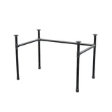 Schreibtisch-Gestell, U-Form, Gusseisen und Stahl Ø 34 mm, 112 × 72 cm, Höhe 72 cm