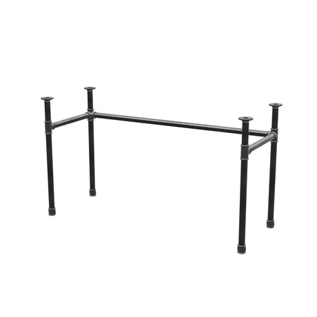 Schreibtisch-Gestell, U-Form, Gusseisen und Stahl Ø 34 mm, 132 × 52 cm, Höhe 72 cm