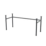 Schreibtisch-Gestell, U-Form, Gusseisen und Stahl Ø 34 mm, 162 × 62 cm, Höhe 72 cm